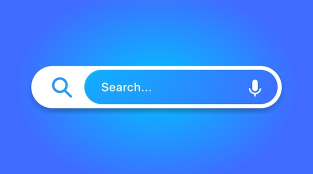 barra de búsqueda del motor de búsqueda del navegador de Internet para la dirección de búsqueda de la aplicación móvil de interfaz de usuario y barra de navegación