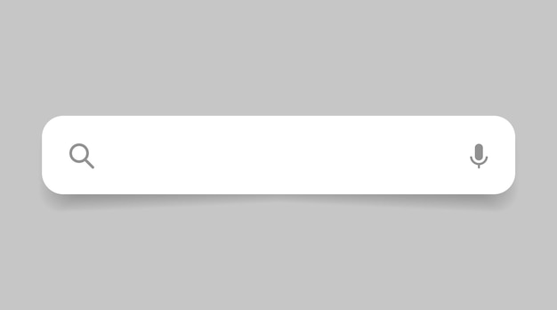 Barra de búsqueda con sugerencias para el diseño UI UX y dirección de búsqueda del sitio web e icono de la barra de navegación