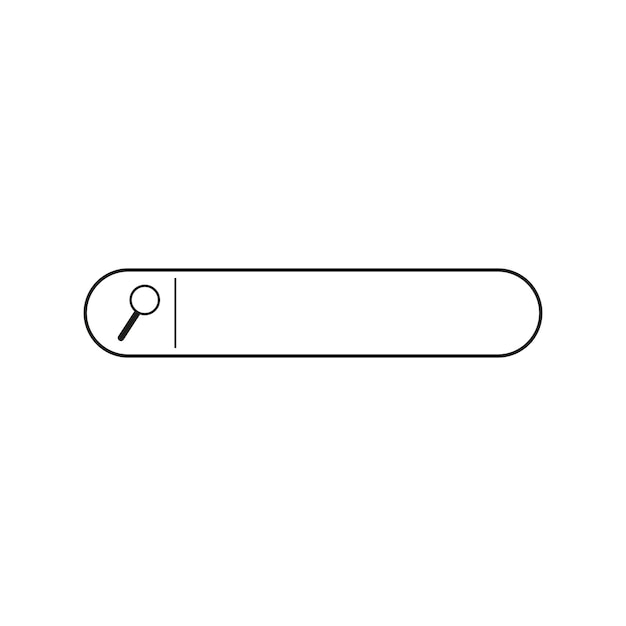 Vector barra de búsqueda con sugerencias para el diseño de ui ux y sitio web. icono de la barra de navegación y dirección de búsqueda. v