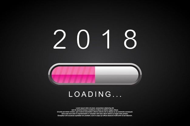 Barra de carga 2018 feliz año nuevo 2018