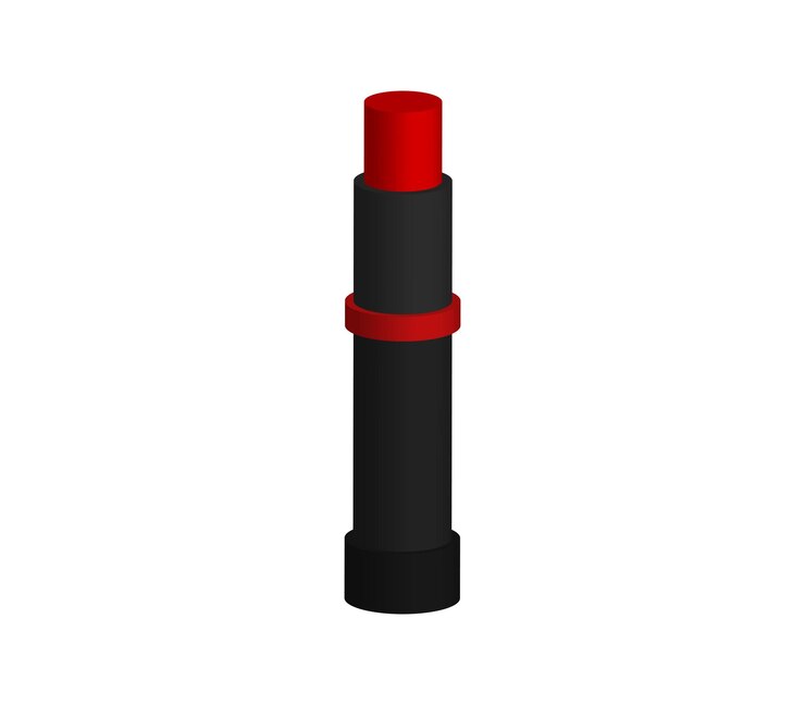 Vector barra de labios tridimensional