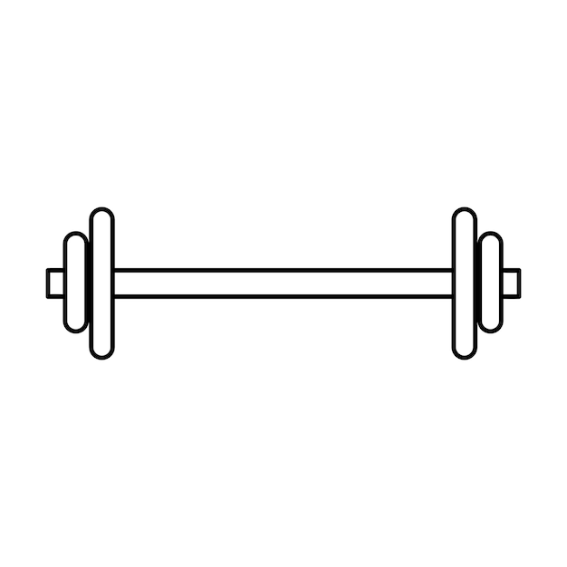 Barra de metal para deportes. Gráficos vectoriales