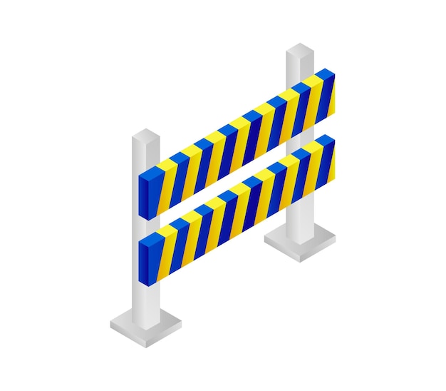 Vector barricada isométrica