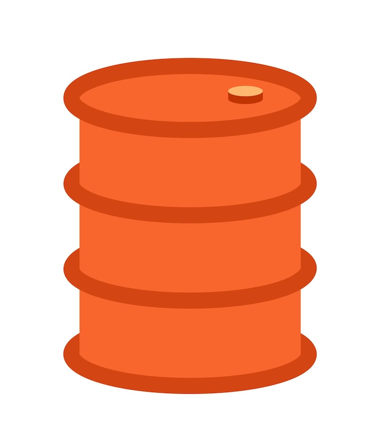 Vector barril para aceite objeto vectorial de color semi plano contenedor contenedor icono de clip art de dibujos animados editable sobre fondo blanco ilustración simple para diseño gráfico web
