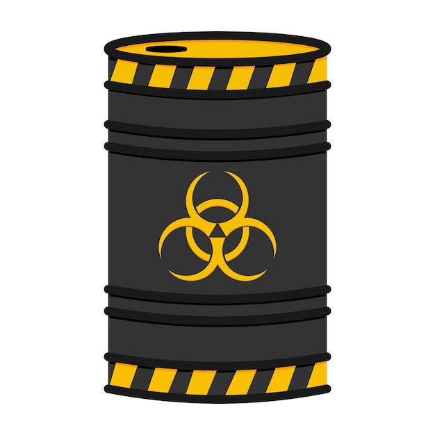 Barril con contaminación nuclear Riesgo biológico Residuos tóxicos radiactivos