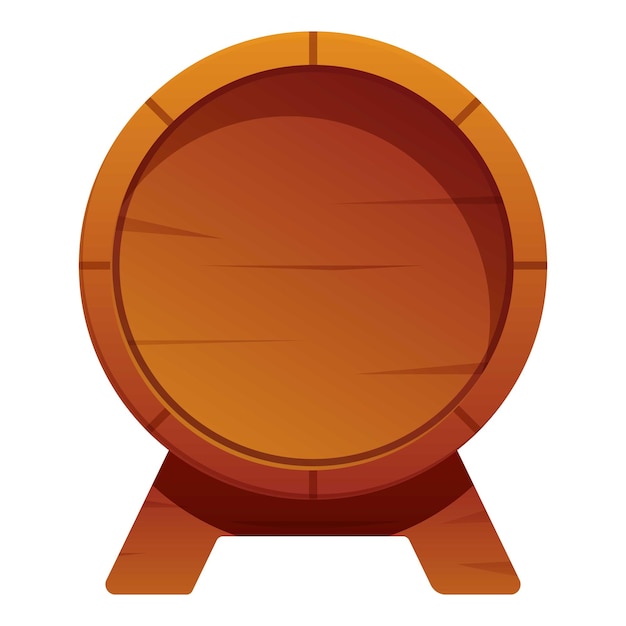 Un barril de madera de pie en el soporte está esperando para ser llenado