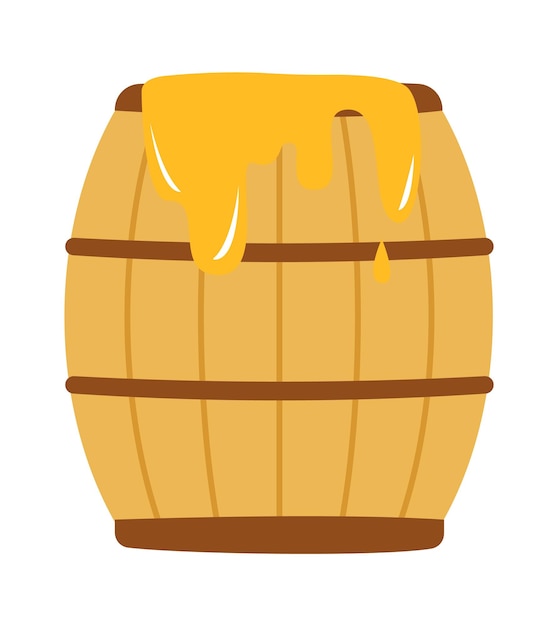 Barril de miel ilustración vectorial