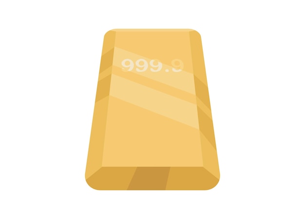 Barro de oro fino Ilustración simple en vista en perspectiva