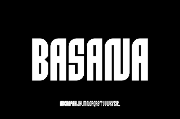 BASANA CONDENSADA FUENTE VECTOR BOLD TYPEFACE EDITABLE