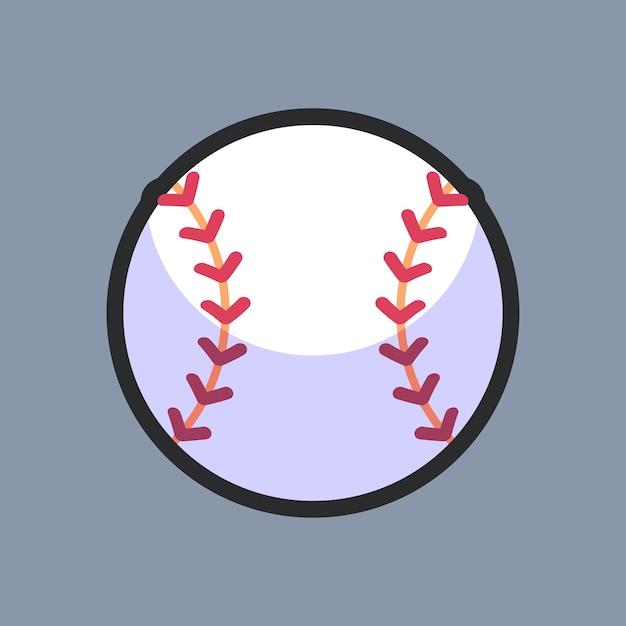 base de bola con diseño de vector plano de contorno