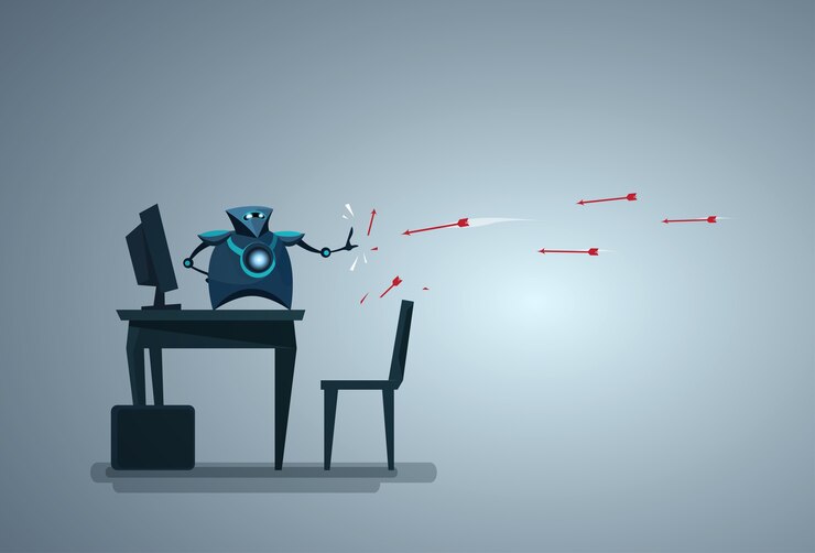 Vector base de datos de computadora de protección de robots modernos