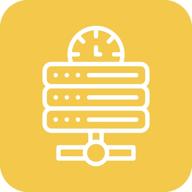 Base de datos Ilustración del icono del vector de velocidad del conjunto de iconos de alojamiento web