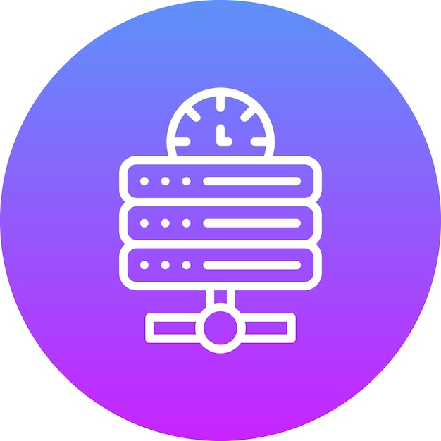 Base de datos Ilustración del icono del vector de velocidad del conjunto de iconos de alojamiento web