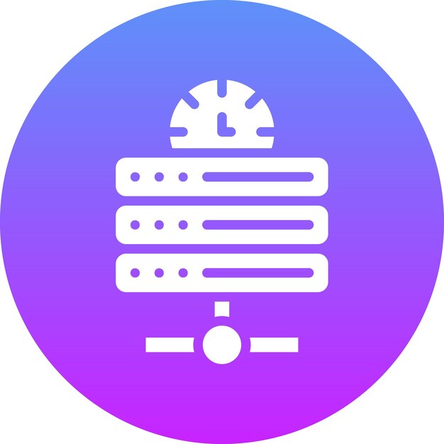 Base de datos Ilustración del icono del vector de velocidad del conjunto de iconos de alojamiento web