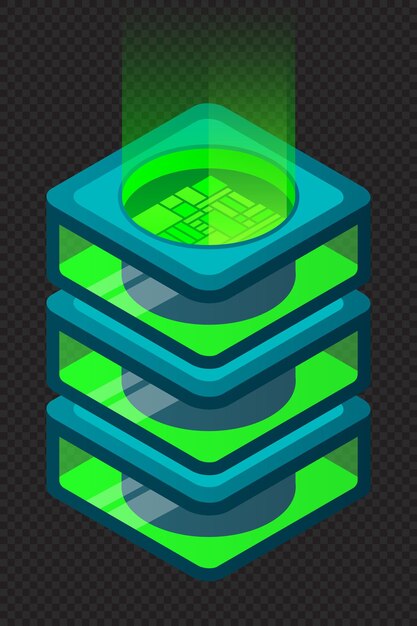 Base de datos isométrica Servidor isométrico futurista Grandes datos isométricos Computación en la nube y almacenamiento en la nube de archivos Tecnología isométrica