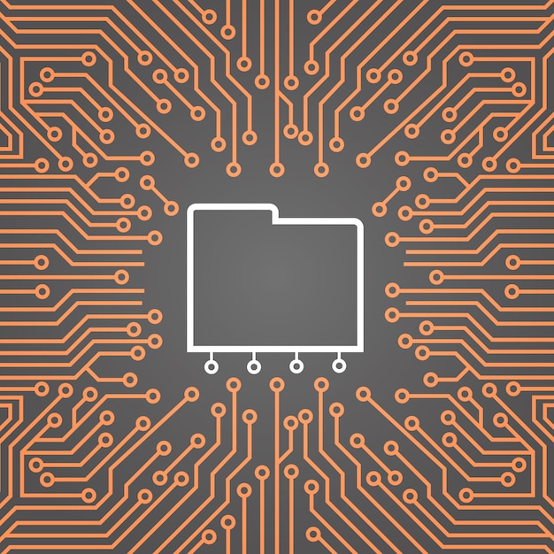 Vector base de datos a través de chip de computadora fondo de centro de datos concepto de sistema bandera