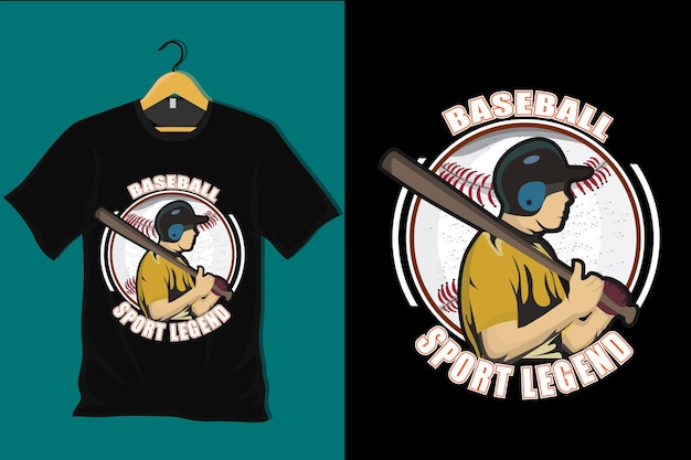 Baseball sport legend retro vintage camiseta diseño