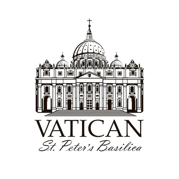 Vector basílica de san pedro en el vaticano