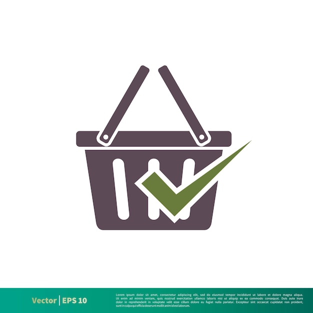 Vector basket retail ecommerce icono vector logo plantilla ilustración diseño vector eps 10