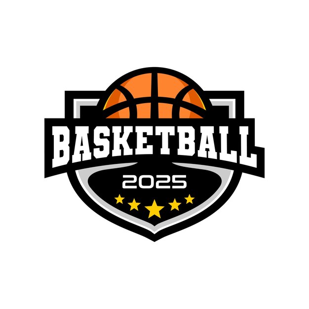 Basketball logo template Illustration of a basketball ball for basketball team logo sport logo template