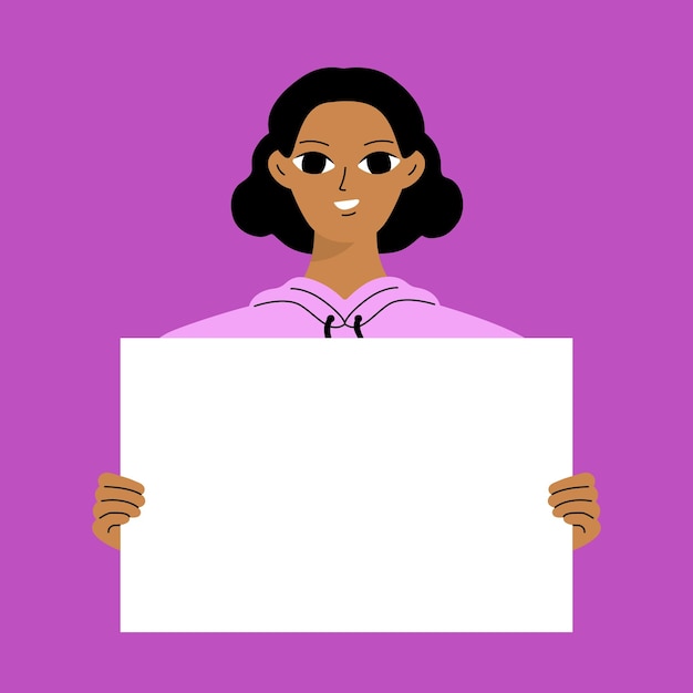 bastante, morena, swowing, vacío, presentación, joven, mujer negra