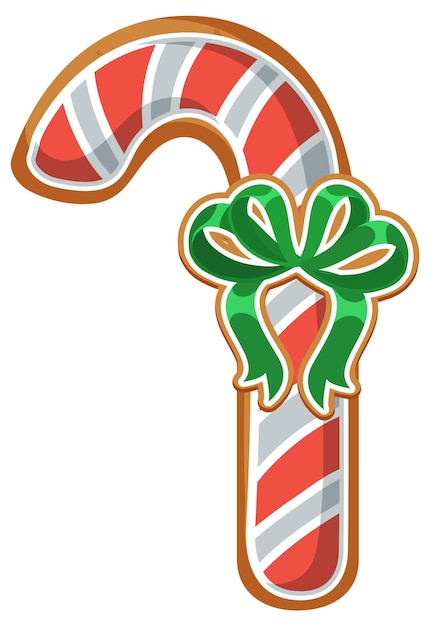 Vector bastón de caramelo de navidad aislado