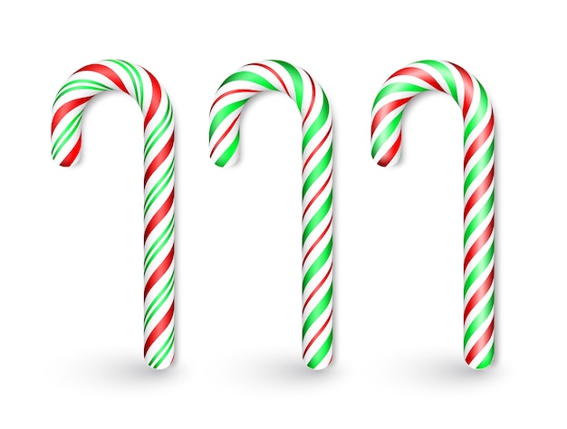 Bastón de caramelo de Navidad aislado