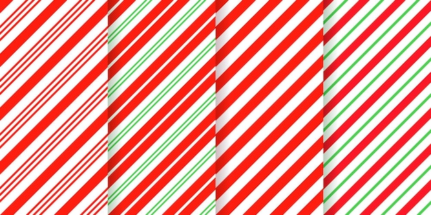 Bastón de caramelo de patrones sin fisuras fondo de rayas de navidad ilustración vectorial