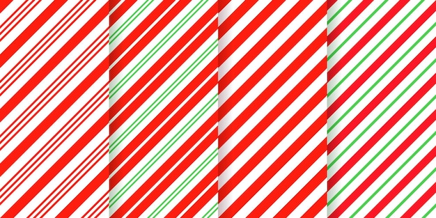 Bastón de caramelo de patrones sin fisuras Fondo de rayas de Navidad Ilustración vectorial