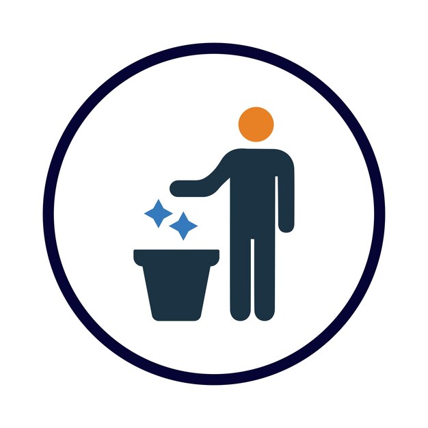 basura basura contenedor de basura hombre la gente arroja basura en el icono de contenedor