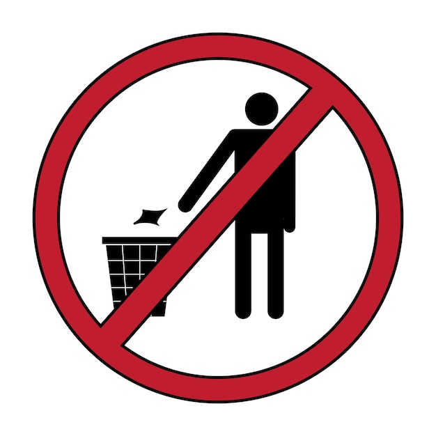 Basura icono logo vector plantilla de diseño