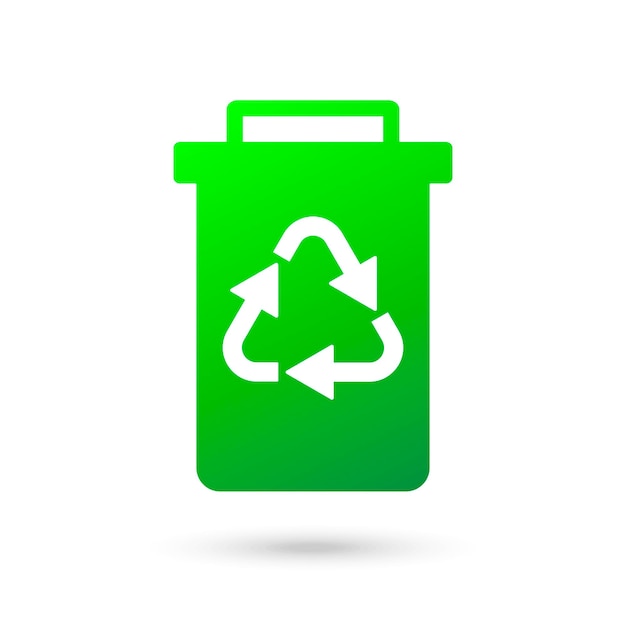 Basura Papelera bin Icono Eco Bio concepto reciclaje