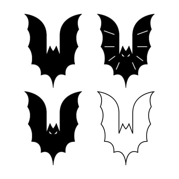 Bat icono halloween dibujos animados personaje volador