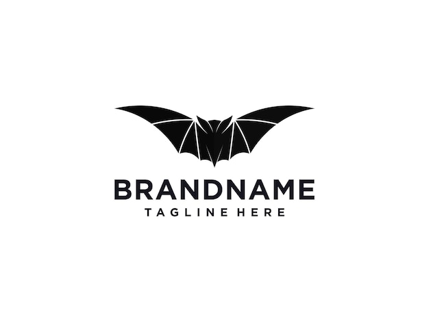 Bat logo animal y vector alas negro halloween vampiro gótico ilustración diseño murciélago icono