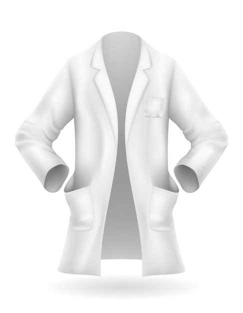 Bata uniforme de médico ropa de trabajo ilustración vectorial