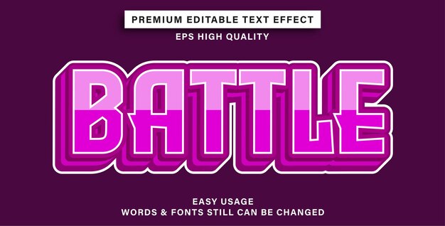 Batalla de efectos de texto editable