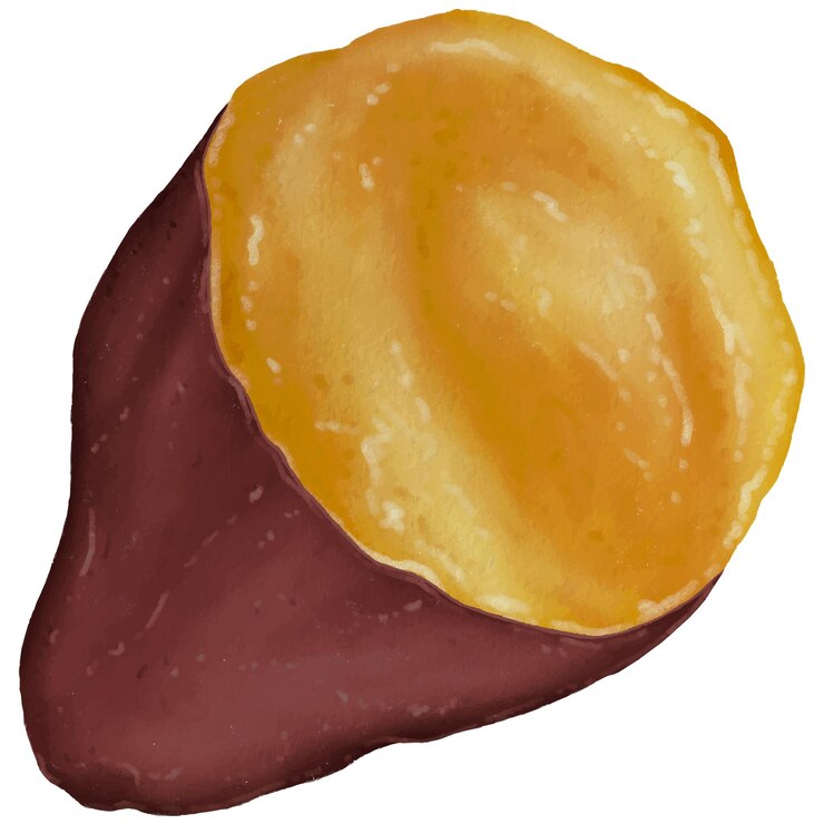 batata ahumada cortada por la mitad