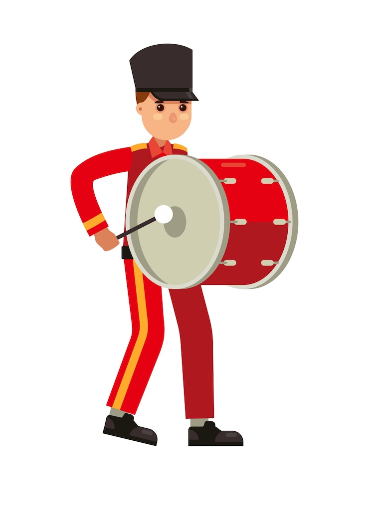 Vector baterista de la banda