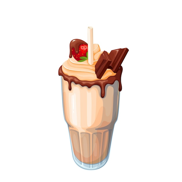 Vector batido de cafe