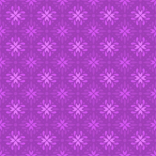 Batik clásico sin fisuras de fondo. Papel tapiz geométrico de lujo. Elegante motivo floral tradicional en color morado