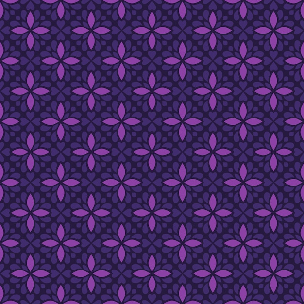 Batik clásico sin fisuras de fondo. Papel tapiz geométrico de lujo. Elegante motivo floral tradicional en color morado