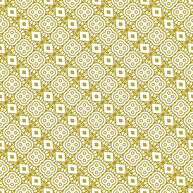 batik étnico mandala oro patrón línea fondo