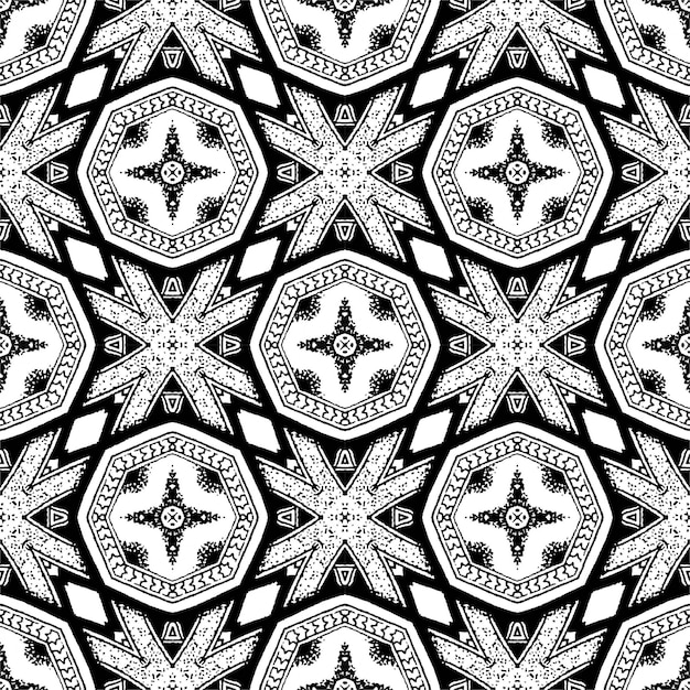Batik indonesio en blanco y negro, Batik Indonesian es una técnica de tintura resistente a la cera aplicada a toda la tela