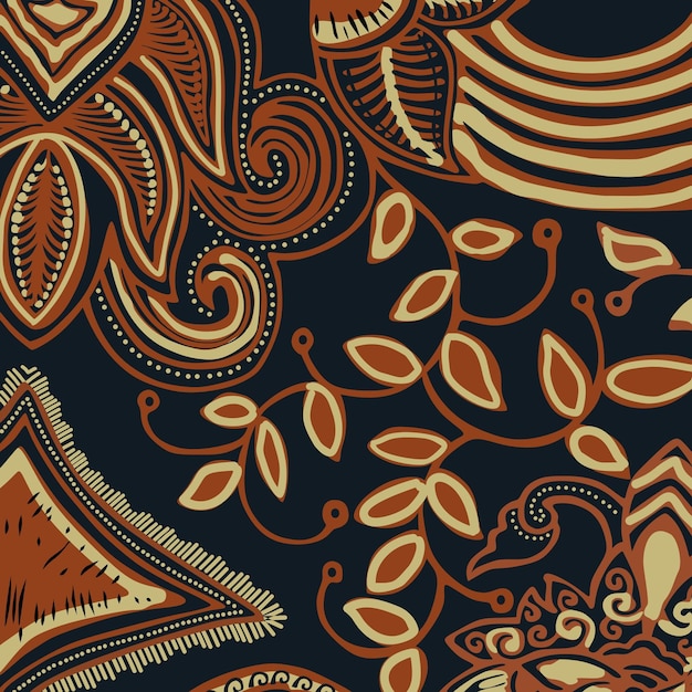 Batik indonesio vector de patrón batik moderno indonesio