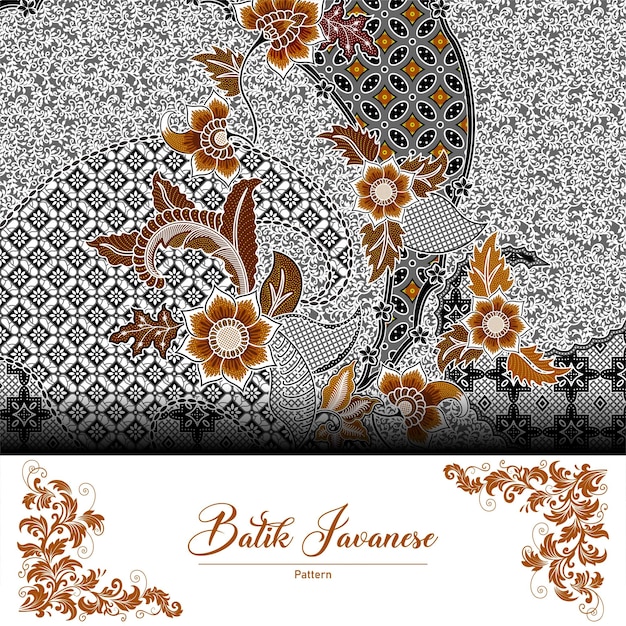 Batik de patrón clásico con fondo blanco