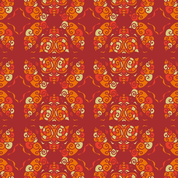 Batik tradicional o patrón de ornamentación de fondo