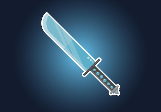 Battle blue sword para un juego de computadora