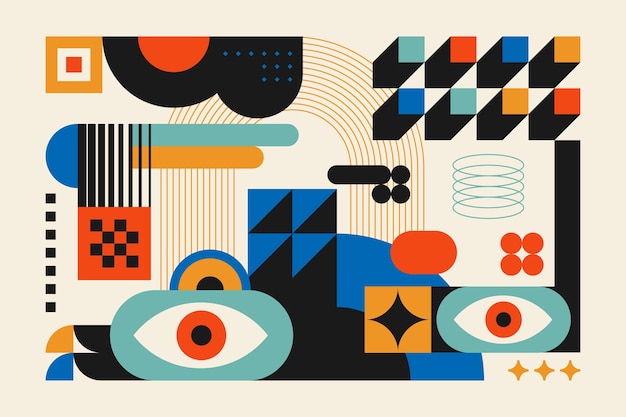 Bauhaus en estilo plano