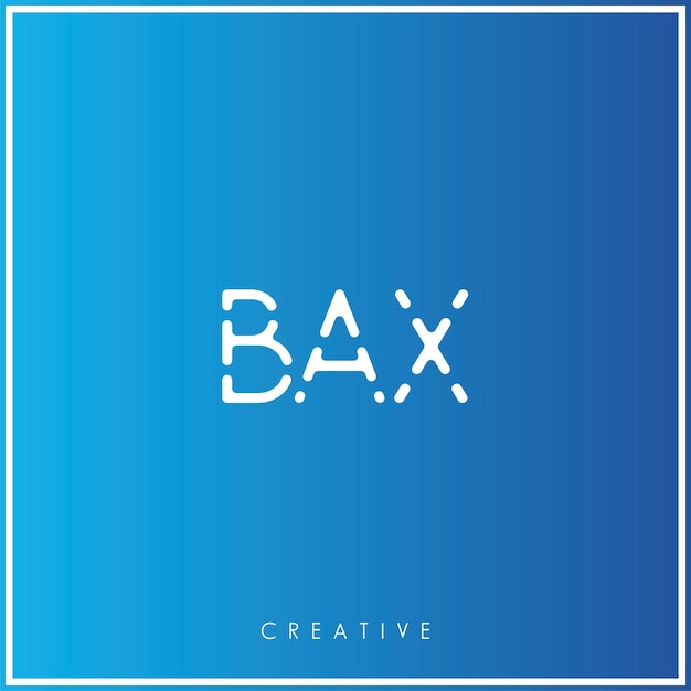 BAX Creative Vector Latter Diseño de logotipo Minimal Logotipo Latter Ilustración vectorial premium Monograma