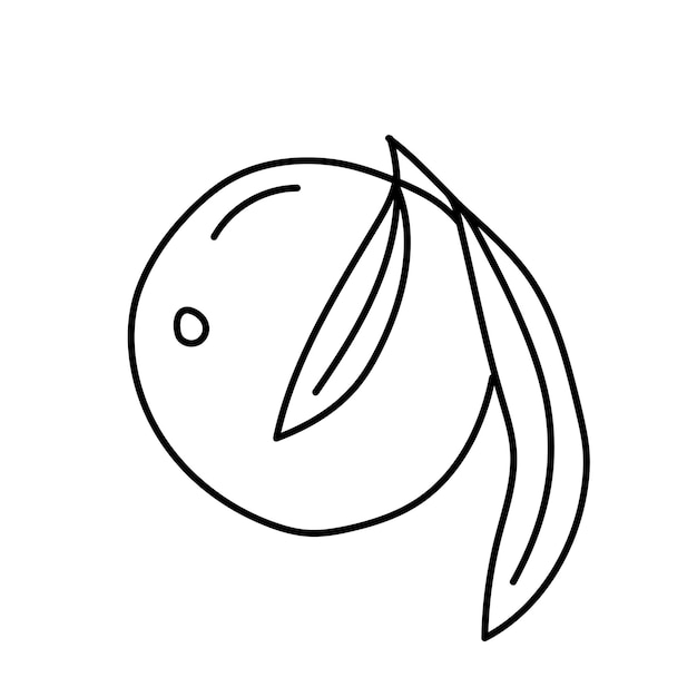 Bayas de acai en estilo doodle Vector aislado sobre un fondo blanco